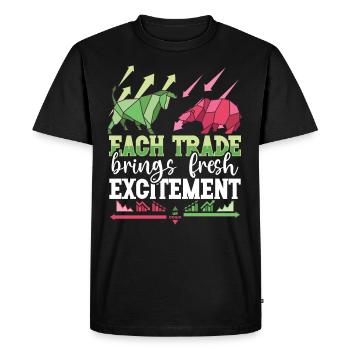 Traders d’actions, Traders Forex, Trading d’investisseurs - T-shirt Premium bio Homme - noir - Devant - Nico (187cm)