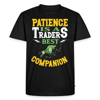 Traders d’actions, Traders Forex, Trading d’investisseurs - T-shirt Premium bio Homme - noir - Devant - Nico (187cm)