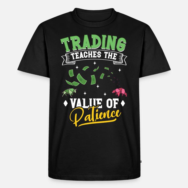 Börsenhändler, Forex-händler, Anlegerhandel - Männer Premium Bio T-Shirt - Schwarz