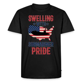 Submariner Submarines Vétéran Fière Maman - T-shirt Premium bio Homme - noir - Devant - Nico (187cm)