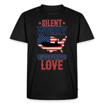 Submariner Submarines Vétéran Fière Maman - T-shirt Premium bio Homme - noir - Devant - Nico (187cm)