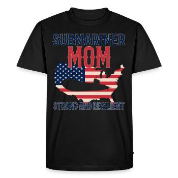 Submariner Submarines Vétéran Fière Maman - T-shirt Premium bio Homme - noir - Devant - Nico (187cm)
