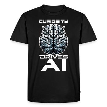 Artificial intelligence, machine learning, data - Men's Premium Organic T-Shirt - black - Front - Nico (187cm)