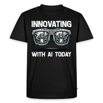 Artificial intelligence, machine learning, data - Men's Premium Organic T-Shirt - black - Front - Nico (187cm)