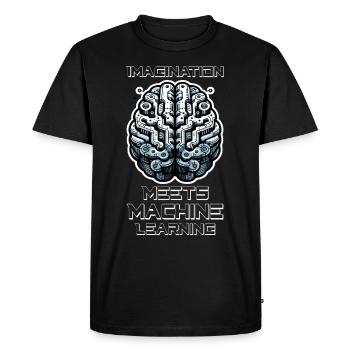 Artificial intelligence, machine learning, data - Men's Premium Organic T-Shirt - black - Front - Nico (187cm)