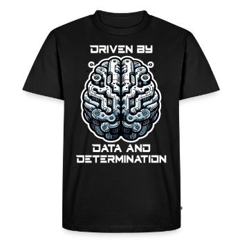Artificial intelligence, machine learning, data - Men's Premium Organic T-Shirt - black - Front - Nico (187cm)