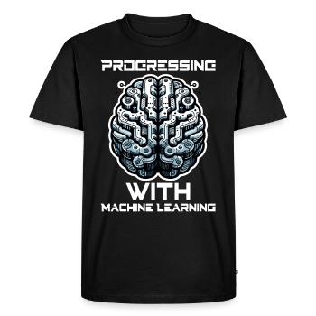 Artificial intelligence, machine learning, data - Men's Premium Organic T-Shirt - black - Front - Nico (187cm)
