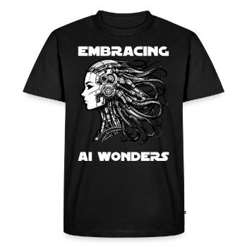 Intelligence Artificielle, Machine Learning, Données - T-shirt Premium bio Homme - noir - Devant - Nico (187cm)