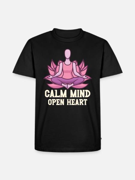 Yoga Mindfulness Practic Meditation Manifestation - Men's Premium Organic T-Shirt - black