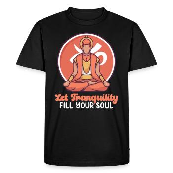 Yoga Mindfulness Practic Meditation Manifestation - Men's Premium Organic T-Shirt - black - Front - Nico (187cm)