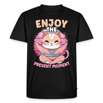 Yoga Mindfulness Practic Meditation Manifestation - Men's Premium Organic T-Shirt - black - Front - Nico (187cm)