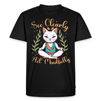 Yoga Mindfulness Practic Meditation Manifestation - Men's Premium Organic T-Shirt - black - Front - Nico (187cm)