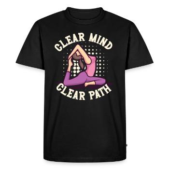 Yoga Mindfulness Practic Meditation Manifestation - Men's Premium Organic T-Shirt - black - Front - Nico (187cm)