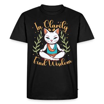 Yoga Mindfulness Practic Meditation Manifestation - Men's Premium Organic T-Shirt - black - Front - Nico (187cm)