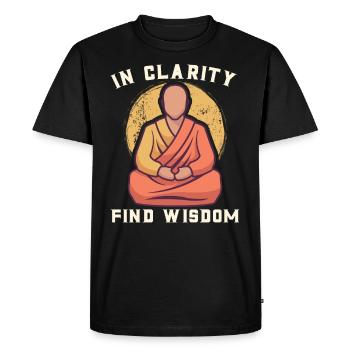 Yoga Mindfulness Practic Meditation Manifestation - Men's Premium Organic T-Shirt - black - Front - Nico (187cm)