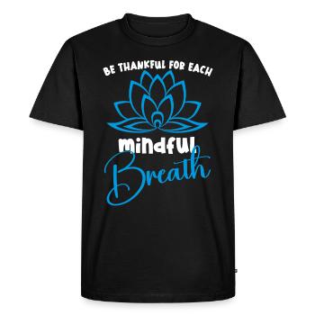 Yoga Mindfulness Practic Meditation Manifestation - Men's Premium Organic T-Shirt - black - Front - Nico (187cm)