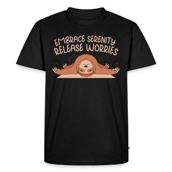 Yoga Mindfulness Practic Meditation Manifestation - Men's Premium Organic T-Shirt - black - Front - Nico (187cm)