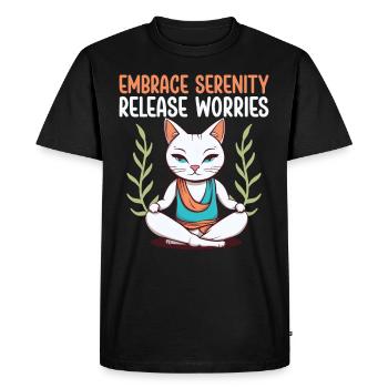 Yoga Mindfulness Practic Meditation Manifestation - Men's Premium Organic T-Shirt - black - Front - Nico (187cm)