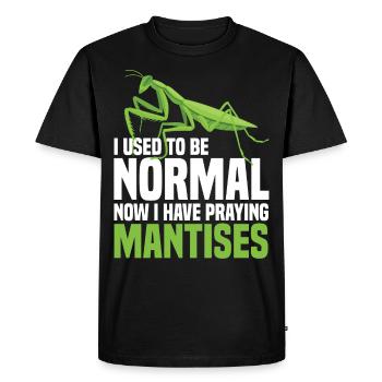 Enclos alimentaire de costume de mante religieuse - T-shirt Premium bio Homme - noir - Devant - Nico (187cm)