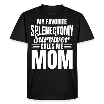Spleen Surgery Surviving Spleen Removal - Men's Premium Organic T-Shirt - black - Front - Nico (187cm)