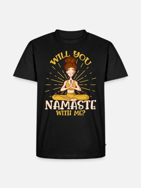 Yoga Mindfulness Practic Meditation Manifestation - Men's Premium Organic T-Shirt - black