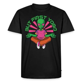 Yoga Mindfulness Practic Meditation Manifestation - Men's Premium Organic T-Shirt - black - Front - Nico (187cm)