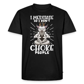 Yoga Mindfulness Practic Meditation Manifestation - Men's Premium Organic T-Shirt - black - Front - Nico (187cm)