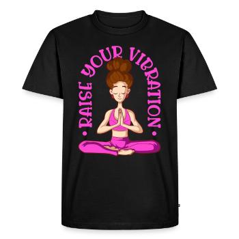 Yoga Mindfulness Practic Meditation Manifestation - Men's Premium Organic T-Shirt - black - Front - Nico (187cm)
