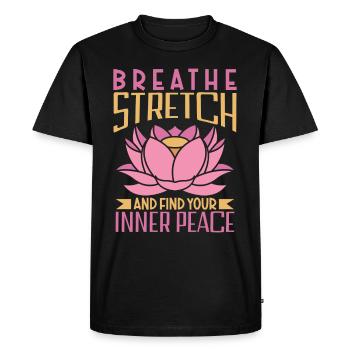 Yoga Mindfulness Practic Meditation Manifestation - Men's Premium Organic T-Shirt - black - Front - Nico (187cm)