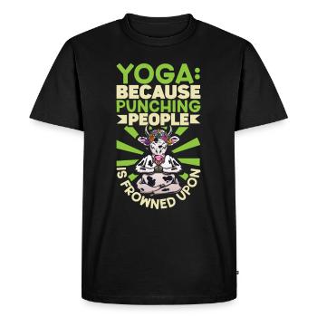 Yoga Mindfulness Practic Meditation Manifestation - Men's Premium Organic T-Shirt - black - Front - Nico (187cm)