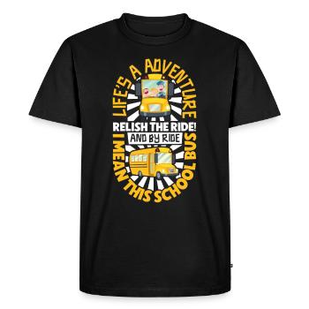 Funny School Bus Driver Appreciation anniversary - Männer Premium Bio T-Shirt - Schwarz - Vorne - Nico (187cm)