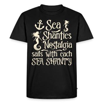 Sailors Sea Shanty Singing Ship Adventures - Men's Premium Organic T-Shirt - black - Front - Nico (187cm)
