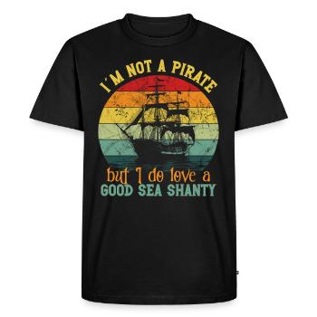 Sailors Sea Shanty Singing Ship Adventures - Men's Premium Organic T-Shirt - black - Front - Nico (187cm)