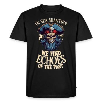 Sailors Sea Shanty Singing Ship Adventures - Men's Premium Organic T-Shirt - black - Front - Nico (187cm)