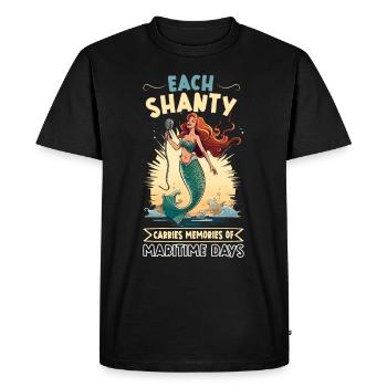 Sailors Sea Shanty Singing Ship Adventures - Men's Premium Organic T-Shirt - black - Front - Nico (187cm)