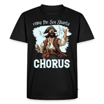 Sailors Sea Shanty Singing Ship Adventures - Men's Premium Organic T-Shirt - black - Front - Nico (187cm)