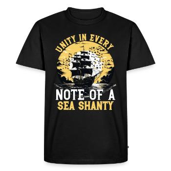Sailors Sea Shanty Singing Ship Adventures - Men's Premium Organic T-Shirt - black - Front - Nico (187cm)
