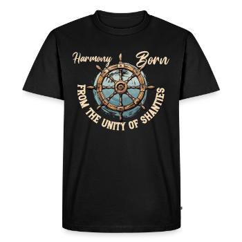 Sailors Sea Shanty Singing Ship Adventures - Men's Premium Organic T-Shirt - black - Front - Nico (187cm)