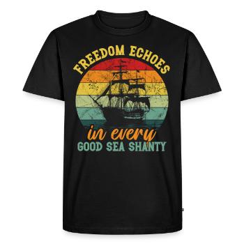 Sailors Sea Shanty Singing Ship Adventures - Men's Premium Organic T-Shirt - black - Front - Nico (187cm)