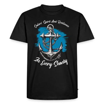 Sailors Sea Shanty Singing Ship Adventures - Men's Premium Organic T-Shirt - black - Front - Nico (187cm)
