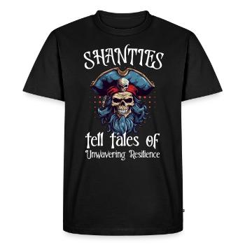 Sailors Sea Shanty Singing Ship Adventures - Men's Premium Organic T-Shirt - black - Front - Nico (187cm)