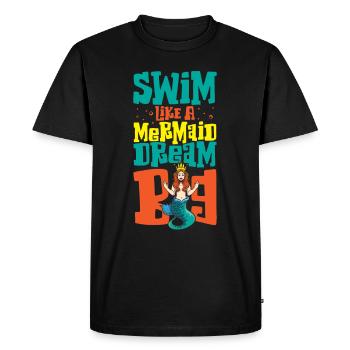 Sirène Reine, Mer, Royal, Océan, Monarque - T-shirt Premium bio Homme - noir - Devant - Nico (187cm)