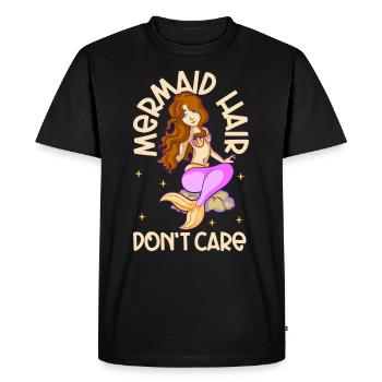 Sirène Reine, Mer, Royal, Océan, Monarque - T-shirt Premium bio Homme - noir - Devant - Nico (187cm)
