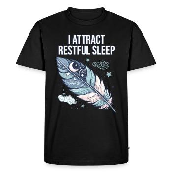 Yoga Mindfulness Practic Meditation Manifestation - Men's Premium Organic T-Shirt - black - Front - Nico (187cm)
