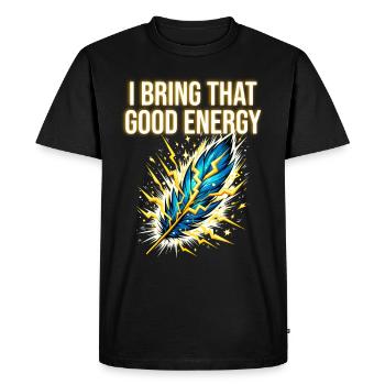 Yoga, Pleine conscience, Pratique, Méditation, Manifestation - T-shirt Premium bio Homme - noir - Devant - Nico (187cm)