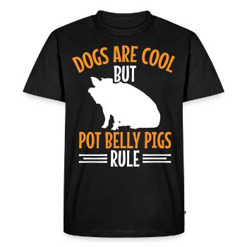 Pot Belly Pig Harnais et laisse Pot Belly Pig - T-shirt Premium bio Homme - noir - Devant - Nico (187cm)