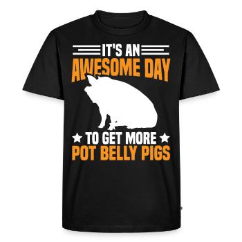 Pot Belly Pig Harnais et laisse Pot Belly Pig - T-shirt Premium bio Homme - noir - Devant - Nico (187cm)