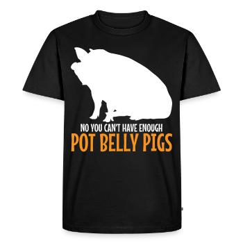 Pot Belly Pig Harnais et laisse Pot Belly Pig - T-shirt Premium bio Homme - noir - Devant - Nico (187cm)