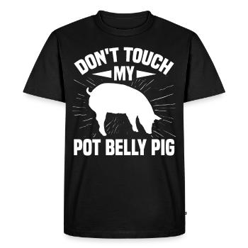 Pot Belly Pig Harnais et laisse Pot Belly Pig - T-shirt Premium bio Homme - noir - Devant - Nico (187cm)