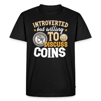 Collection de pièces de monnaie amusante pour les collectionneurs de pièces de monnaie et - T-shirt Premium bio Homme - noir - Devant - Nico (187cm)